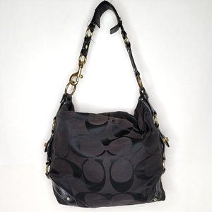 COACH LARGE Signature Carly Bag in black